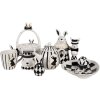 Миска Clayre & Eef 6CE1692 24x23x12 см Білий Чорний