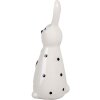 Clayre & Eef 6CE1705 Украшение Статуэтка Кролик 5x4x13 см белый черный