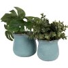 Clayre & Eef 6CE1715BL Декоративный цветочный горшок Ø 12x12 см синий