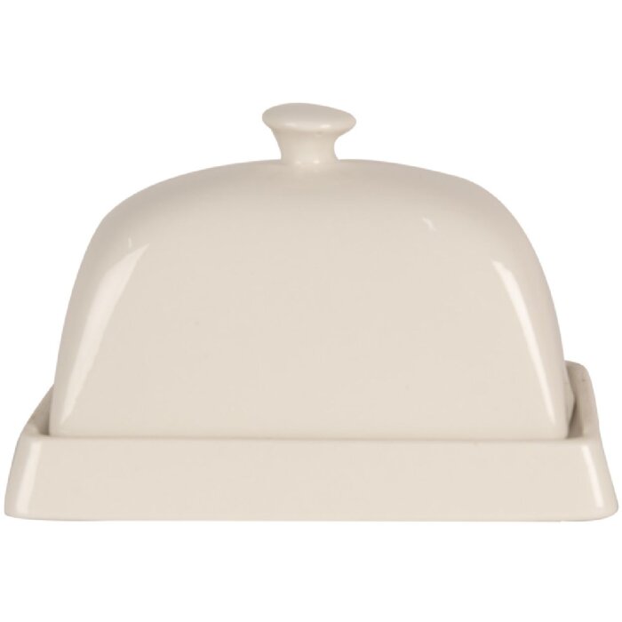 Clayre & Eef 6CE1728 Блюдо для масла 16x10x9 см Бежевый