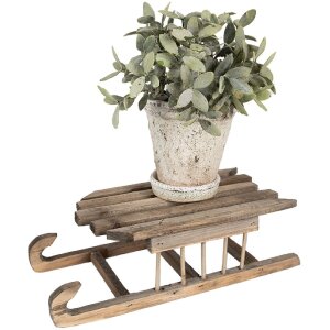 Clayre & Eef 6H2312 Декоративні сани Vintage Style Brown 35x15x10 см