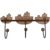 Clayre & Eef 6H2332 Вешалка бело-коричневая 38x10x20 см