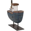 Clayre & Eef 6H2337 Декоративная лодка серо-голубая 10x3x10 см