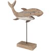 Clayre & Eef 6H2354 Декоративная акула коричневая 34x8x39 см Морской аксессуар для дома