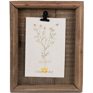 Фоторамка Clayre & Eef 6H2358 з затискачем коричнева 16x3x21 см