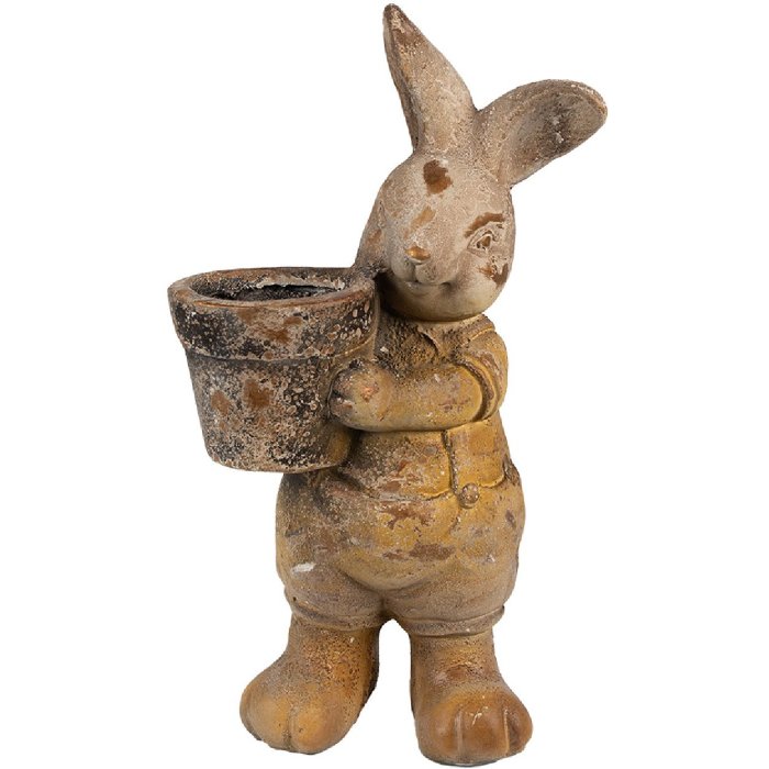 Clayre & Eef 6MG0035 Декоративный цветочный горшок 23x18x41 см коричневый