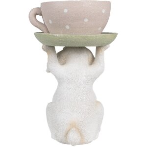 Clayre & Eef 6PR3998 Декоративний кролик 15x14x24 см Бежево-рожевий
