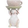 Clayre & Eef 6PR3998 Декоративний кролик 15x14x24 см Бежево-рожевий