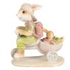 Clayre & Eef 6PR4108 Украшение "Кролик на трехколесном велосипеде" 11x6x12 см коричневый