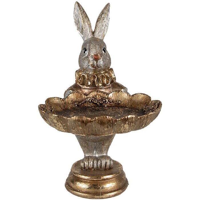 Миска Clayre & Eef Зайчик Золотиста 11x9x15 см