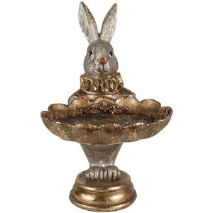 Миска Clayre & Eef Зайчик Золотиста 11x9x15 см