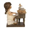Декоративная фигурка Clayre & Eef 6PR5029 Ребенок с пианино 10x6x10 см Коричневый