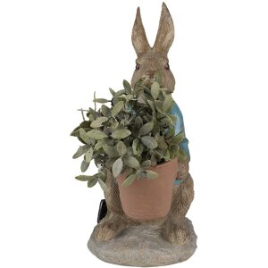 Clayre & Eef 6PR5038 Декоративний кролик коричнево-блакитний 26x21x46 см
