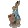 Clayre & Eef 6PR5038 Декоративний кролик коричнево-блакитний 26x21x46 см