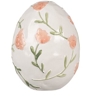Clayre & Eef 6PR5044 Декоративное яйцо белое Ø 13x16 см