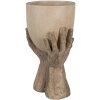 Clayre & Eef 6PR5061 Декоративный цветочный горшок 22x19x37 см бежевый