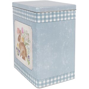 Clayre & Eef 6Y5508 Жестяная коробка Набор из 2 сине-розовых 21x15x25 18x13x22 см
