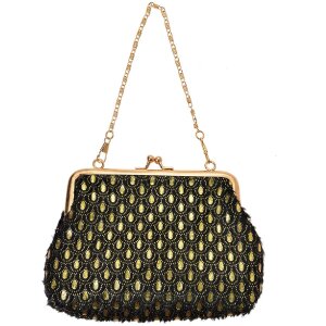 Клатч Juleeze JZWA0179Z Чорний золотий ланцюжок 15x10см