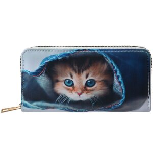 Гаманець Juleeze JZWA0200 Котяче око бежевий/синій 19x10см