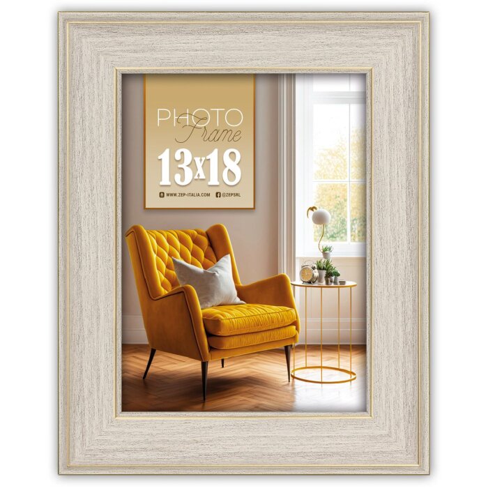 Фоторамка ZEP Venezia 15x20 см сіра з золотою облямівкою