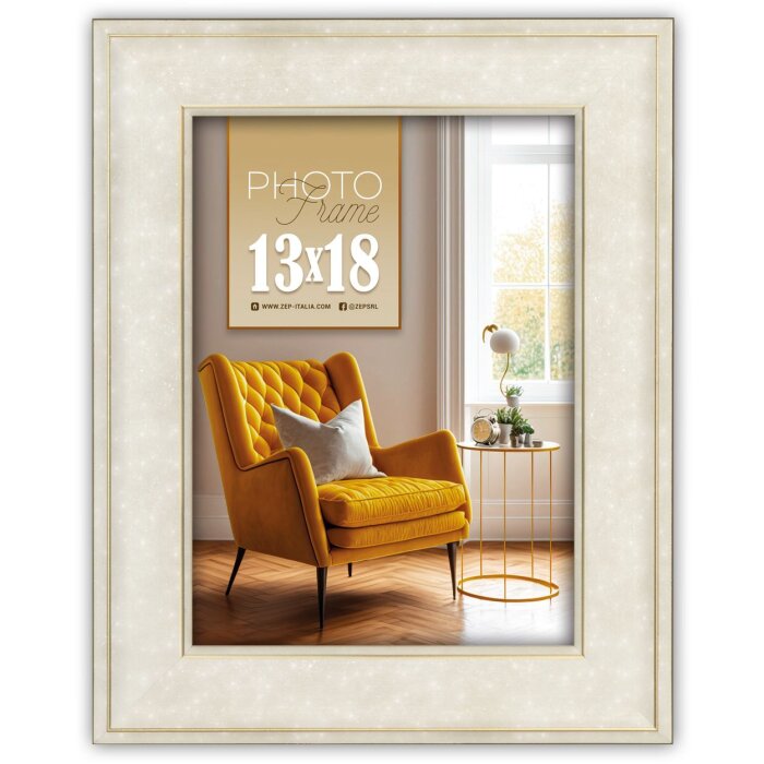 Фоторамка ZEP Venezia 10x15 см с кантом из белого золота