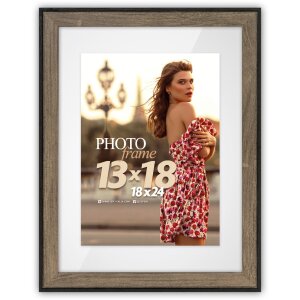 Фоторамка ZEP МДФ Roma коричнева 15x20 см з паспарту...