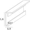 Фоторамка Deknudt S027S2 алюминиевая глянцевая черная 20x30 см
