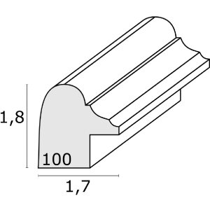 Deknudt S100F1 Овальная рамка белая 10x15 см Пластиковая рамка