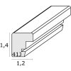 Deknudt S41JL4 Деревяна рамка червона 21x29.7см Формат А4