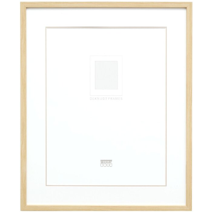 Фоторамка Deknudt S43AH1 цвет натурального дерева 30x40 см с пассатижами 20x30 см