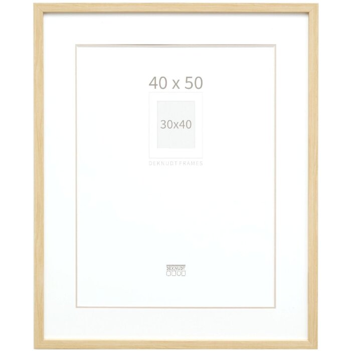 Фоторамка Deknudt S43AH1 цвет натурального дерева 40x50 см с пассатижами 30x40 см