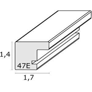 Deknudt S47EG1 Рамка Темный цвет дерева капа Черный кант 18x24 см