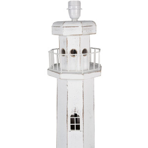 Clayre & Eef 5LMP278W Торшер для підлоги Lighthouse Design White 23x23x140 см E27/max 60W