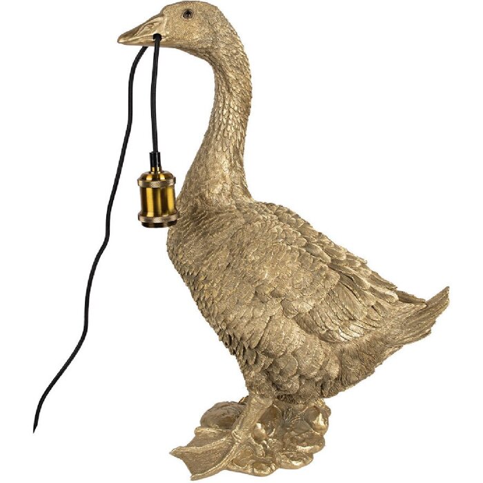 Clayre & Eef 5LMP671 Настільна лампа гусяче золото 42x23x60 см E27/max 60W