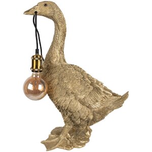 Clayre & Eef 5LMP671 Настільна лампа гусяче золото 42x23x60 см E27/max 60W