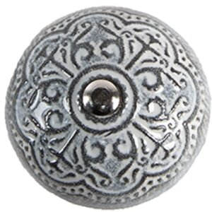 Clayre & Eef 65303 Дверна ручка Vintage Silver Ø 4x3/6 см Набір з 4 штук