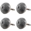 Clayre & Eef 65303 Дверна ручка Vintage Silver Ø 4x3/6 см Набір з 4 штук