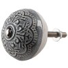 Clayre & Eef 65303 Дверна ручка Vintage Silver Ø 4x3/6 см Набір з 4 штук