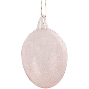 Clayre & Eef 6GL4447 Украшение Яйцо Розовое Стекло...