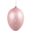 Clayre & Eef 6GL4469 Декоративное яйцо розовое с белыми точками Ø 10x16 см
