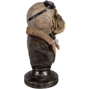 Clayre & Eef 6PR4142 Прикраса Бюст собаки 22x18x35 см Вінтажний стиль