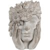 Горщик для квітів Clayre & Eef 6TE0500 Квіткова жінка сірий 27x22x31 см