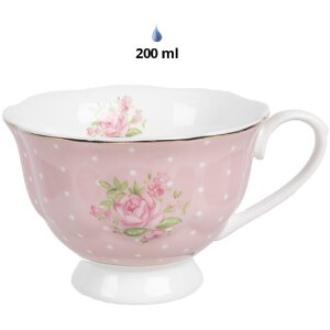 Кофейная чашка Clayre & Eef SWRKS с блюдцем 12x9x6 см 200 мл