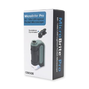 Ручний мікроскоп Carson MM-300 MicroBrite Plus 60-120x з адаптером для смартфона