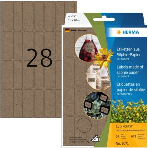 HERMA 2071 Многоцелевые этикетки 12x40 мм Silphie...