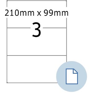 HERMA 8403 Листовые этикетки A4 бумага белая 210x99 мм...
