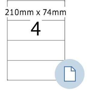 HERMA 8405 Листовые этикетки A4 бумага белая 210x74 мм...