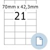 HERMA 8421 Етикетки для аркушів А4 папір білий 70x42,3 мм 500 аркушів/10500 етикеток