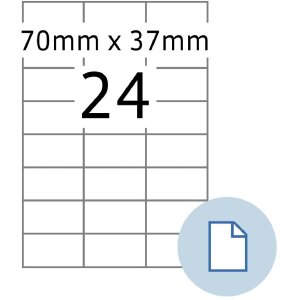 HERMA 8424 Этикетки для листов A4 бумага белая 70x37 мм...