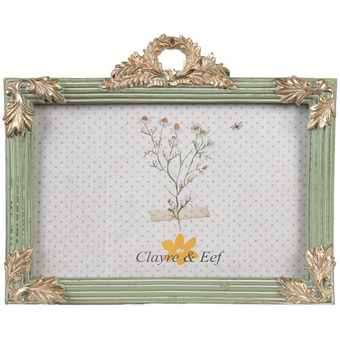 Clayre & Eef 2F1140 Фоторамка Зеленое золото 17x2x14 см 10x15 см